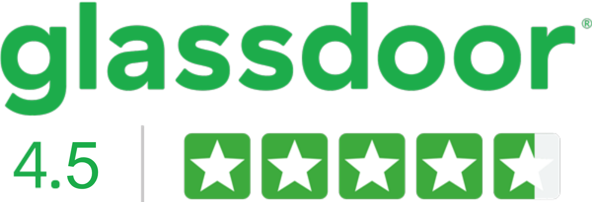 4.5 Stars on Glassdoor